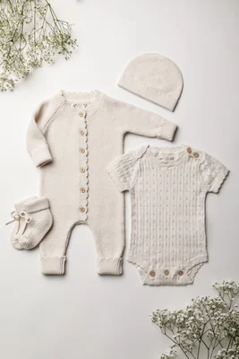 Organic Cotton New Baby Coming Home Bundle - Oat - Oat