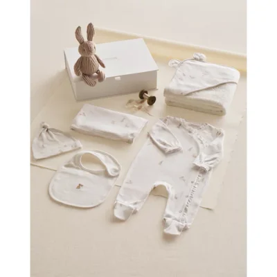 Organic Cotton Playful Bunnies Luxury Gift Set