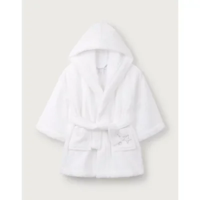 Organic Cotton Star Baby Robe (0–12mths) - 0-6M
