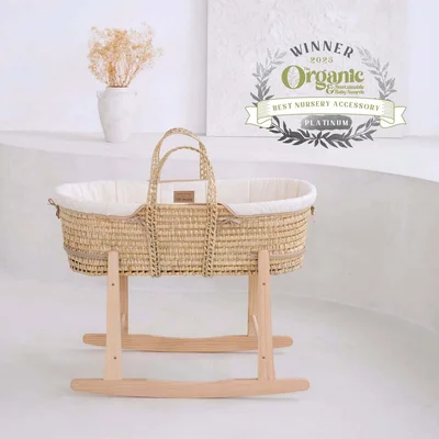 Organic Knitted Palm Moses Basket