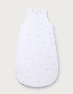 Organic Quilted Cotton Blend Walking Ducklings Sleeping Bag — 2.5 T...