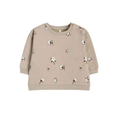 Organic Zoo Sweatshirt - Cotton Field - 3-6m / Cotton Field / Cotton Field