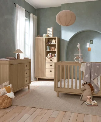 Oska 3 Piece Cotbed Range With Wide Dresser Changer & Wardrobe