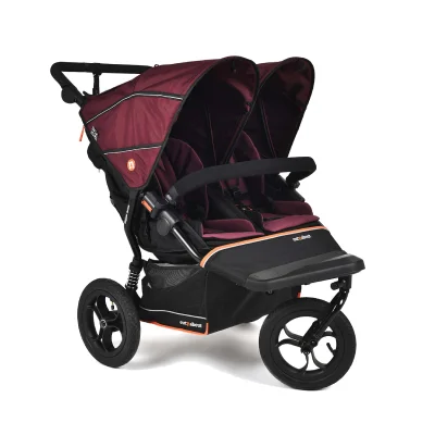 Out n About Nipper V6 Double Pushchair - Brambleberry Red