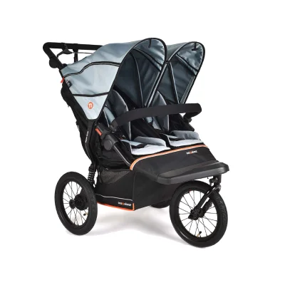 Out n About Nipper V6 PLUS Double Pushchair - Rocksalt Grey