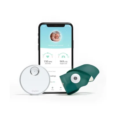 Owlet Smart Sock 3 Baby Monitor - Deep Sea Green