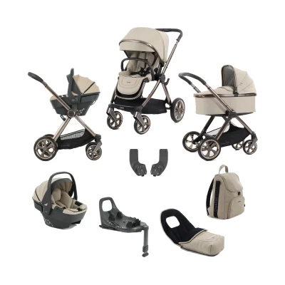 Oyster 4 7 Piece LUXURY Bundle with Capsule 360 i-Size Car Seat - Buttermilk - Beige