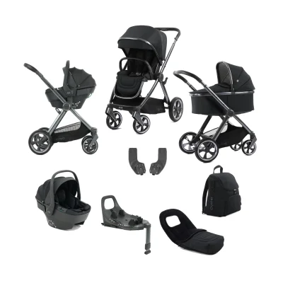Oyster 4 7 Piece LUXURY Bundle with Capsule 360 i-Size Car Seat - Carbonite - Beige
