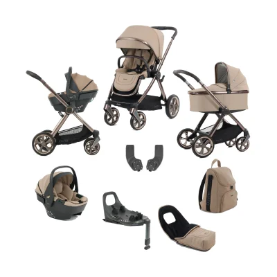Oyster 4 7 Piece LUXURY Bundle with Capsule 360 i-Size Car Seat - Fawn - Beige