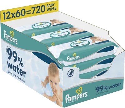 Pampers 99% Water Baby Wipes Plastic Free