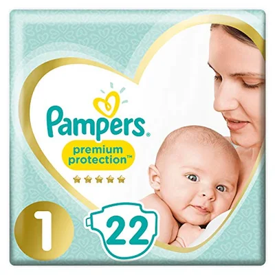 Pampers New Baby Couches Taille 1 2-5 Kg, 22 couches - Blue / Size 1 (22 Count)