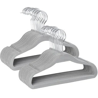 Panzy Home 30 Pack Kids Velvet Clothes Hangers, Non-Slip Clothes Hangers for Infant and Toddler, Ultra-Slim Space Saving for Nursery Closet Organisation