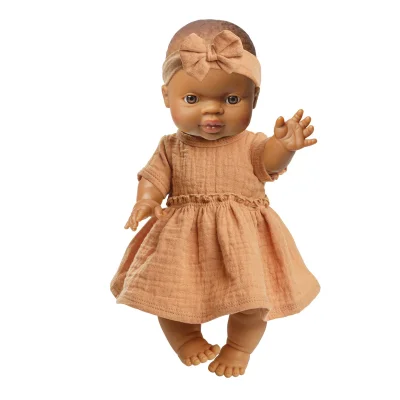 Paola Reina Girl Doll with Heless Caramel Dress