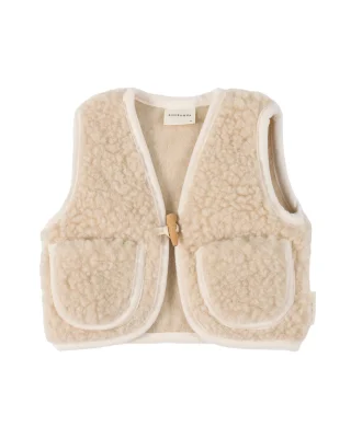 Harrods X BINIBAMBA Exclusive Peanut Merino Wool Snugglevest Gilet