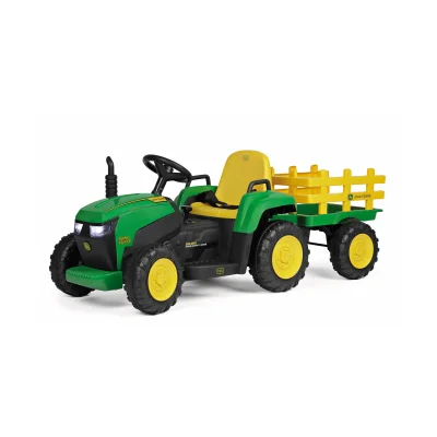 Peg Perego John Deer Farm Power Ride On Tractor - Green