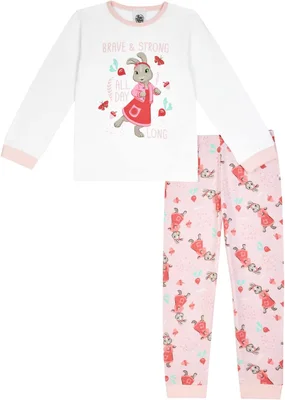 Peter Rabbit Girls Pyjamas Toddler Lily Bobtail PJ set - White / 2-3 Years