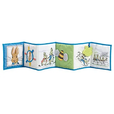 Peter Rabbit Unfold & Discover Baby Book - Toddler Busy Book with Mirror, Teether & Crinkle Textures - Ideal for Tummy Time & Motor Skills Development