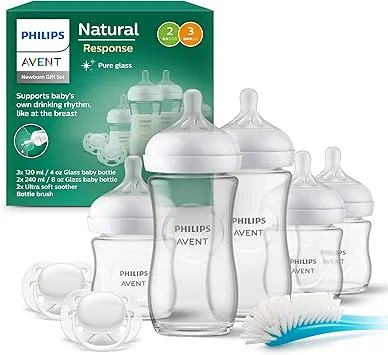 Philips Avent Natural Response Newborn Glass Gift Set SCD879/11