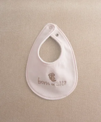 Pink Born In 2027 Bib