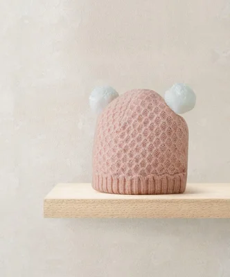 Pink Pom Pom Hat - 3-6 Months
