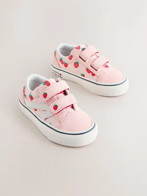 Pink Strawberry Standard Fit (F) Touch Fastening Trainers - Standard Fit (F) / Pink Strawberry