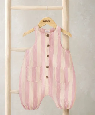 Pink Striped Romper
