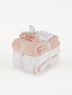 Pink Towels and Flannel Set