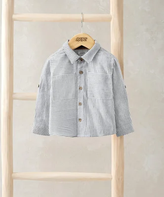 Pinstripe Shirt - 3-6 Months - Blue / 9-12 Months