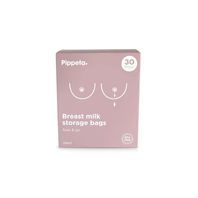 Pippeta Breast Milk Storage Bags 30 Pack - Clear