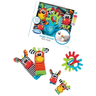Playgro Jungle Friends Teething Toys and Rattles Gift Set - Default