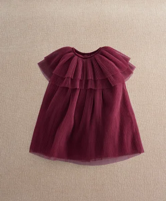 Pleated Cape Dress - 3-6 Months