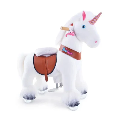 PonyCycle Ride on Pony Toy - White Unicorn - 4-8yrs / White Unicorn