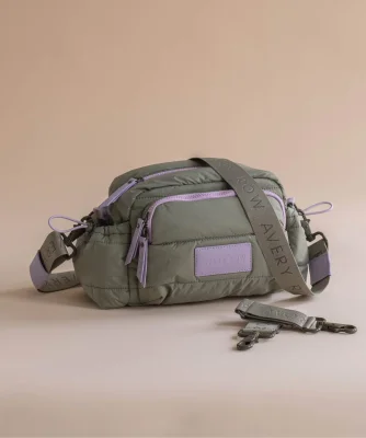 Pram Organiser Bag and Pram Clips - Olive