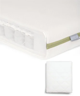 Premium Micro Motion Cotbed Mattress & Anti-Allergy Quilted Mattress Protector Bundle