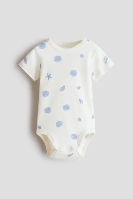 Printed bodysuit - Cream/Seashells
