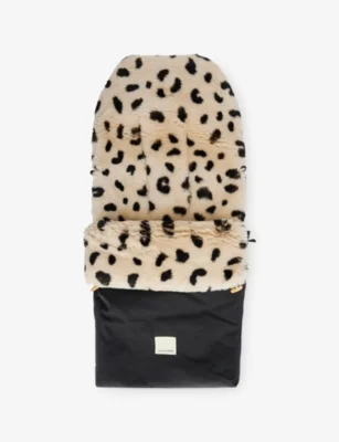 Puff Muff Sheepskin Pram Footmuff - Leopard