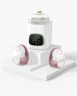 Pump & Clean Bundle: M6 Hands-free Breast Pump and KleanPal Pro Baby Bottle Washer and Sterilizer | Ship to: EU