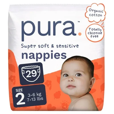 Pura Soft Baby Nappies Size 2 (29 pack)