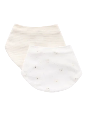 Purebaby Baby Essential Dribble Bib, Pack of 2, Vanilla Bear Pack