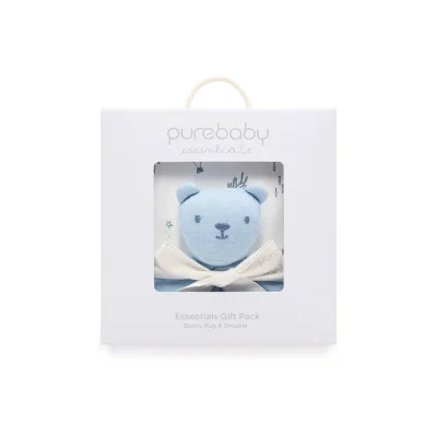 Purebaby Bunny Comforter & Swaddle Set