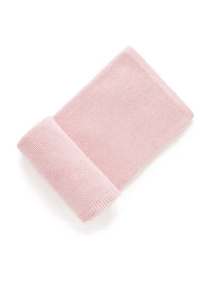 Purebaby Pink Textured Knit 100% Cotton Blanket - Size ONE - Pink / Regular