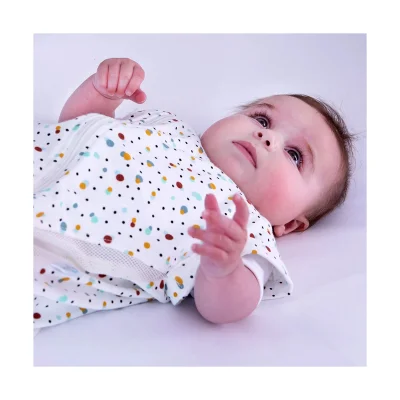 Purflo Swaddle To Sleep Sleeping Bag 0.5 Tog 0-4m Lightweight - Scandi Spot — image 4