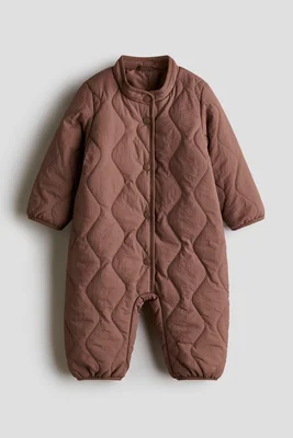 Quilted nylon snowsuit