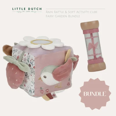 Rain Rattle & Soft Activity Cube - Fairy Garden Bundle - Default