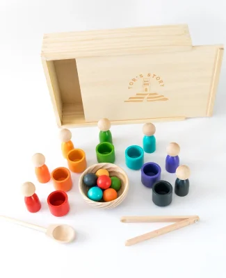 Rainbow Balls, Puppets & Sorting Cups