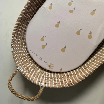 Ralphie Bear Pears Baby Changing Basket Mat Liner