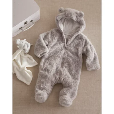 Recycled Fleece Romper Hello World Gift Set (0—6mths)