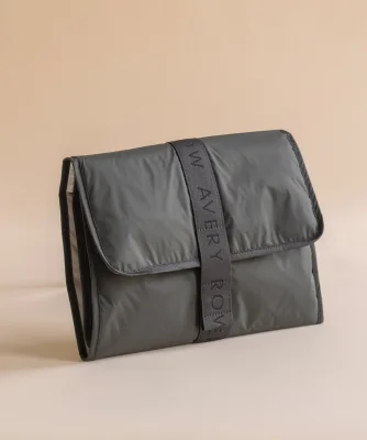 Recycled Nylon Travel Baby Changing Mat - Soft Black