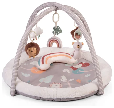 Red Kite Play Gym Woodland Walks with soft hanging toys and padded mat