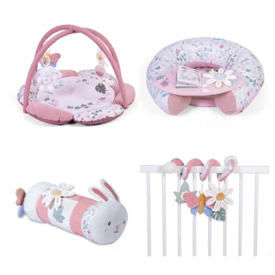 Redkite Play Gym, Spiraloo, Tummy Time Roll & Sit Me Up Ring Play Set - Rose & Ivy - Default
